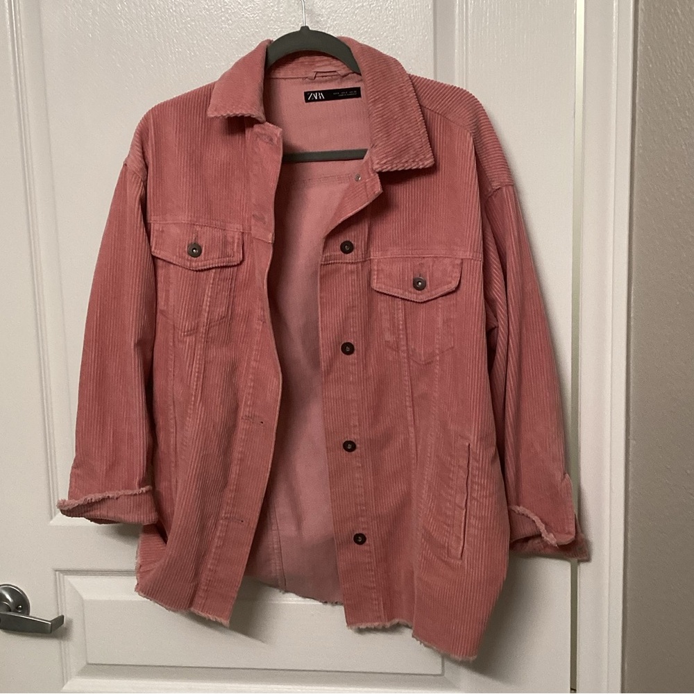 Zara pink corduroy jacket